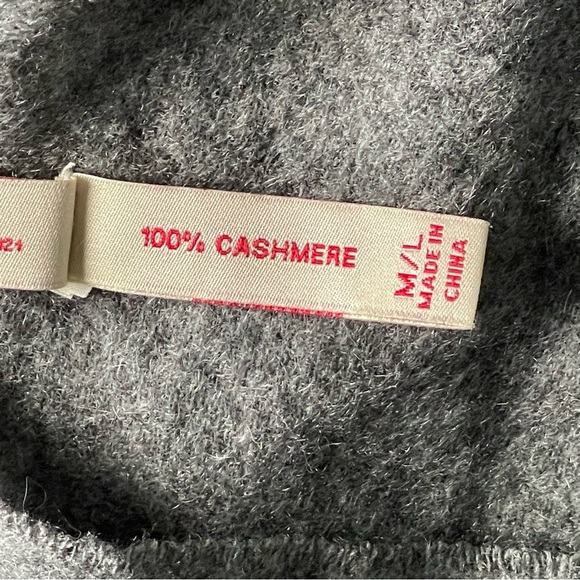 Red Envelope Dark Gray Cashmere Poncho Sweater - 47129 - Picture 14 of 16